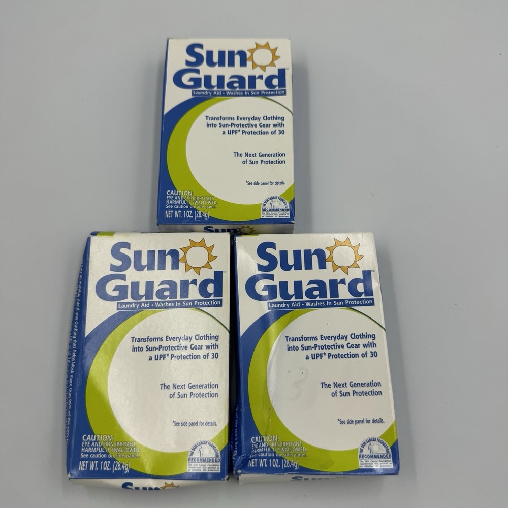 3 Boxes Rit Sun Guard Laundry Treatment, UPF 30 UV Sun Protection, 1 ounce each